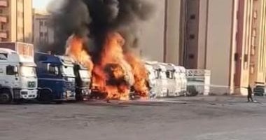 إخماد حريق في أربع سيارات بجراج مستشفى القرين بالشرقية